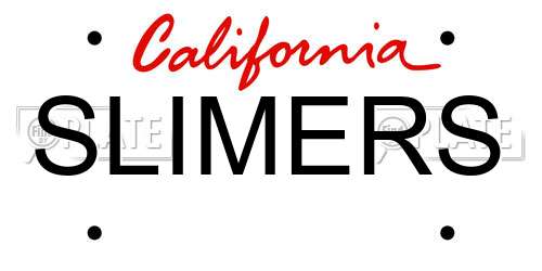 SLIMERS California License Plate
