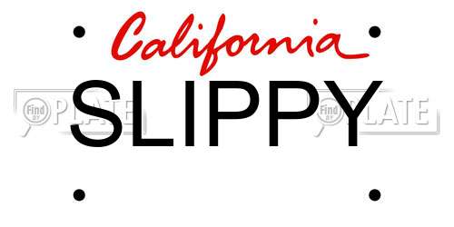 SLIPPY California License Plate