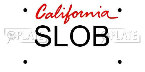 SLOB California License Plate