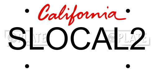 SLOCAL2 California License Plate