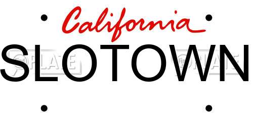 SLOTOWN California License Plate