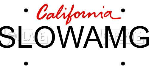 SLOWAMG California License Plate