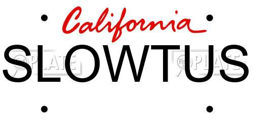 SLOWTUS California License Plate