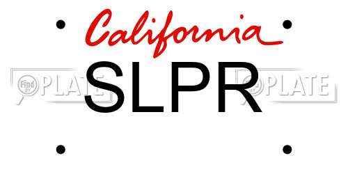 SLPR California License Plate