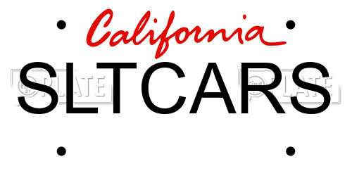 SLTCARS California License Plate