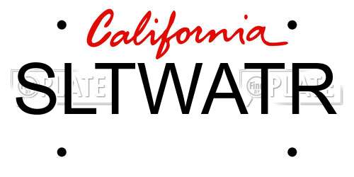 SLTWATR California License Plate