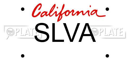 SLVA California License Plate
