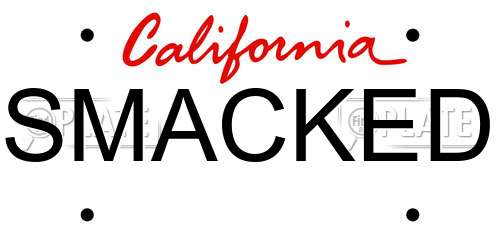 SMACKED California License Plate
