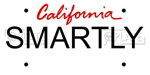 SMARTLY California License Plate