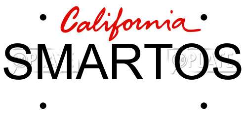SMARTOS California License Plate