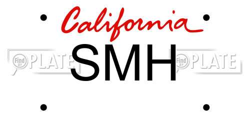 SMH California License Plate
