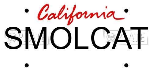 SMOLCAT California License Plate