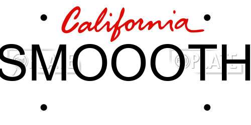SMOOOTH California License Plate