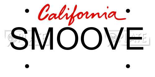 SMOOVE California License Plate