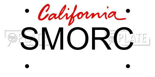 SMORC California License Plate