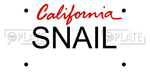 SNAIL California License Plate