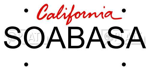 SOABASA California License Plate
