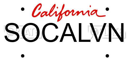 SOCALVN California License Plate