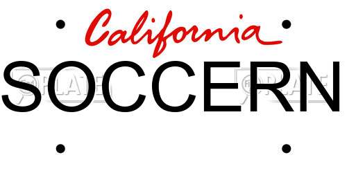 SOCCERN California License Plate