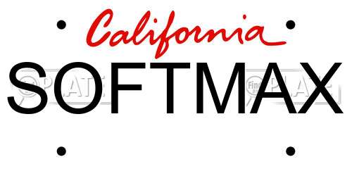 SOFTMAX California License Plate