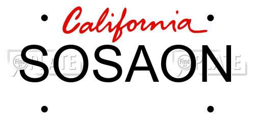 SOSAON California License Plate