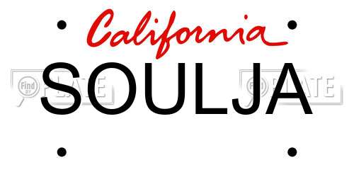SOULJA California License Plate