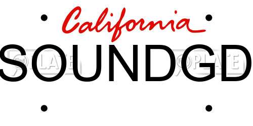 SOUNDGD California License Plate