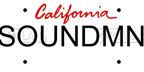 SOUNDMN California License Plate