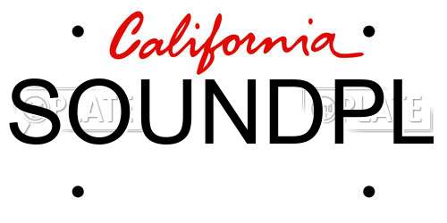 SOUNDPL California License Plate