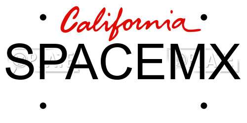 SPACEMX California License Plate
