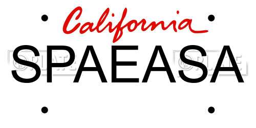 SPAEASA California License Plate
