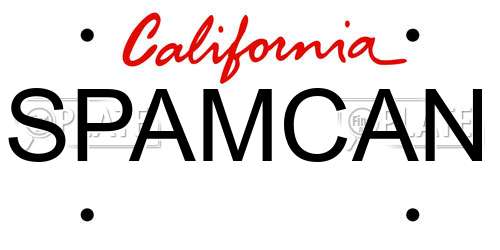 SPAMCAN California License Plate