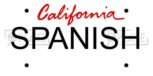 SPANISH California License Plate