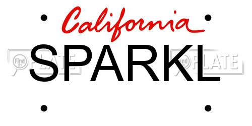 SPARKL California License Plate