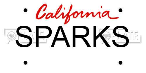 SPARKS California License Plate