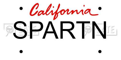 SPARTN California License Plate