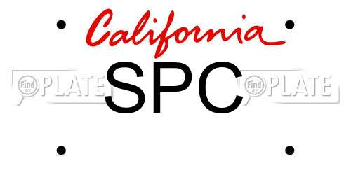 SPC California License Plate