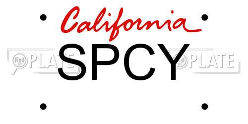 SPCY California License Plate