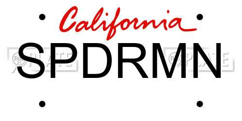 SPDRMN California License Plate