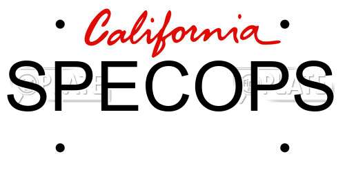 SPECOPS California License Plate