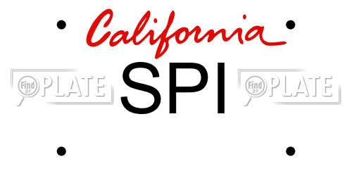 SPI California License Plate