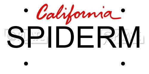 SPIDERM California License Plate