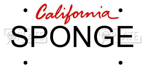 SPONGE California License Plate