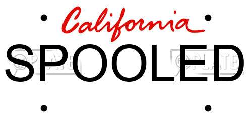 SPOOLED California License Plate