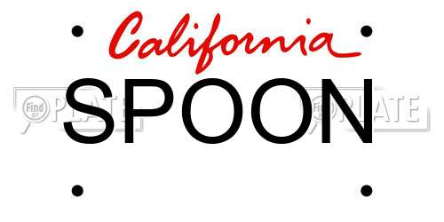 SPOON California License Plate