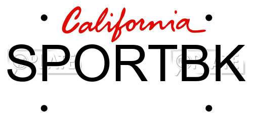 SPORTBK California License Plate
