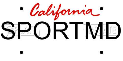 SPORTMD California License Plate