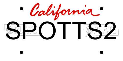 SPOTTS2 California License Plate