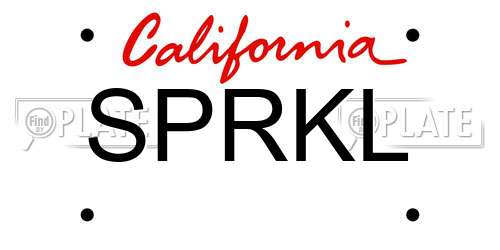 SPRKL California License Plate