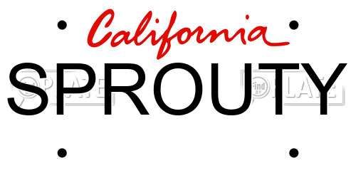 SPROUTY California License Plate